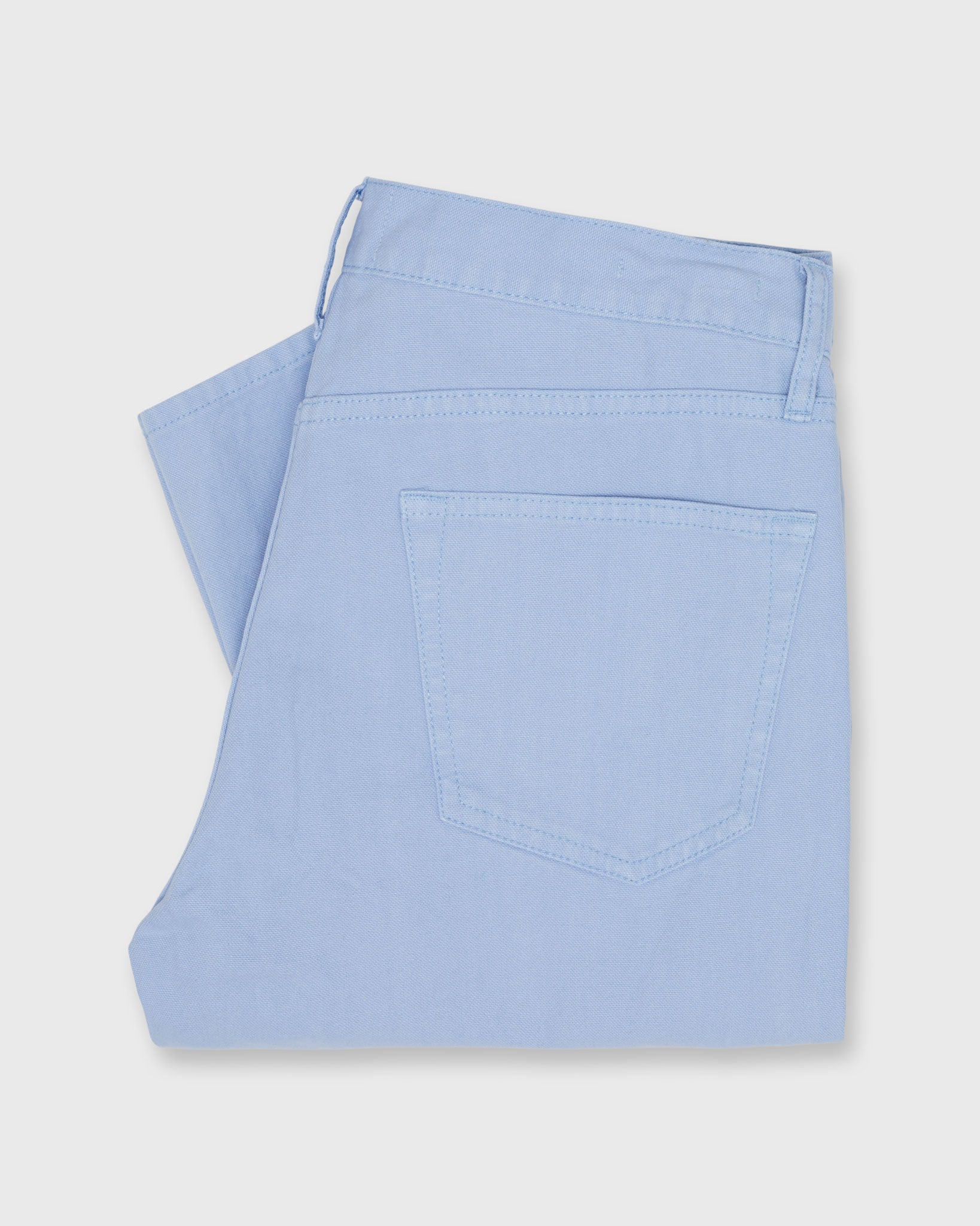 Slim Straight 5-Pocket Pant in Sky Garment-Dyed Canvas