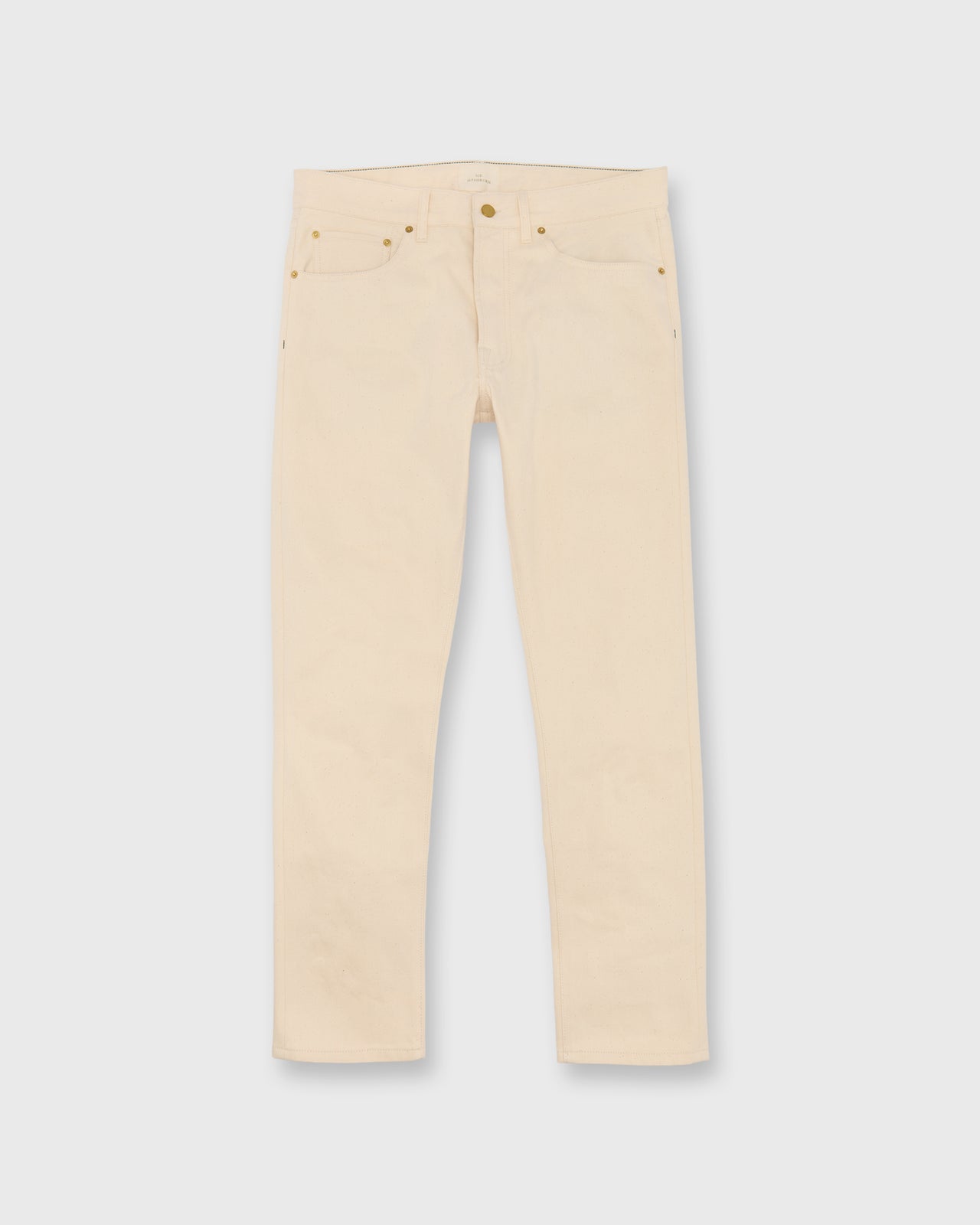 Slim Straight Jean in Natural Selvedge Denim