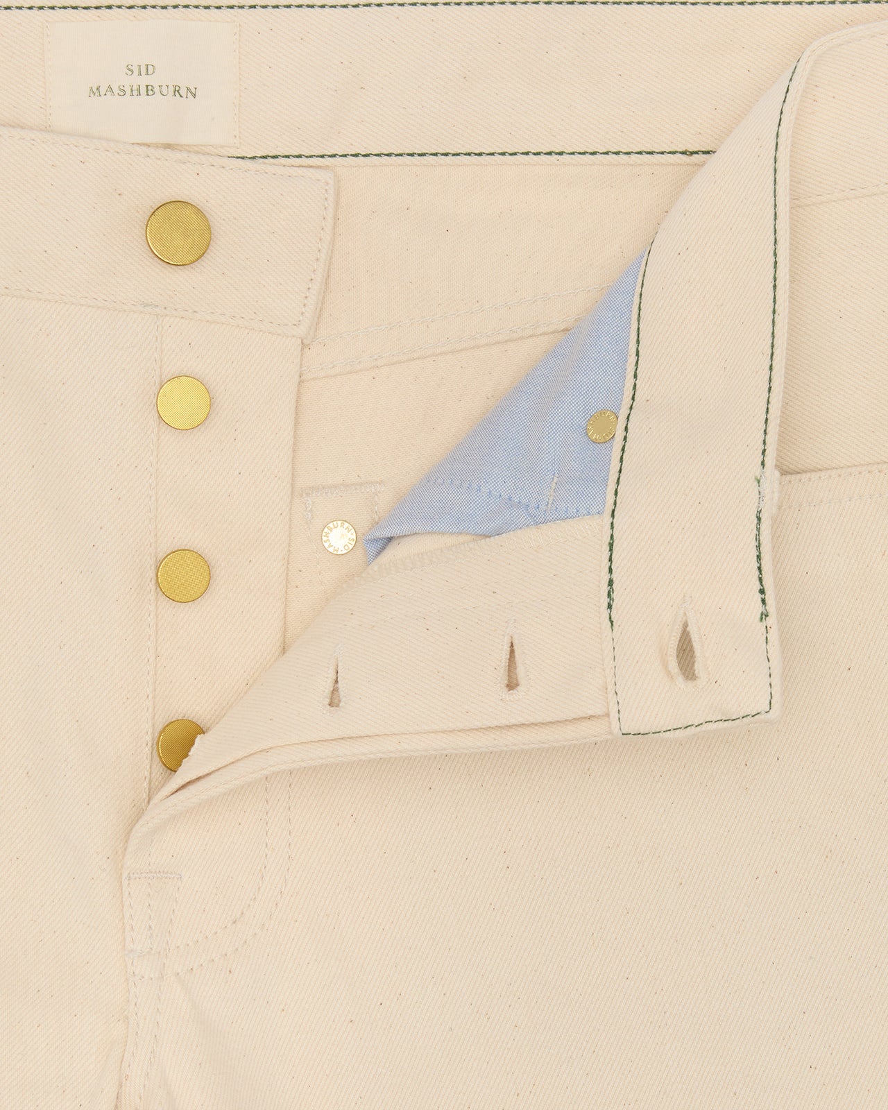 Slim Straight Jean in Natural Selvedge Denim