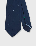 Load image into Gallery viewer, Silk Woven Tie in Navy/Sky Dot
