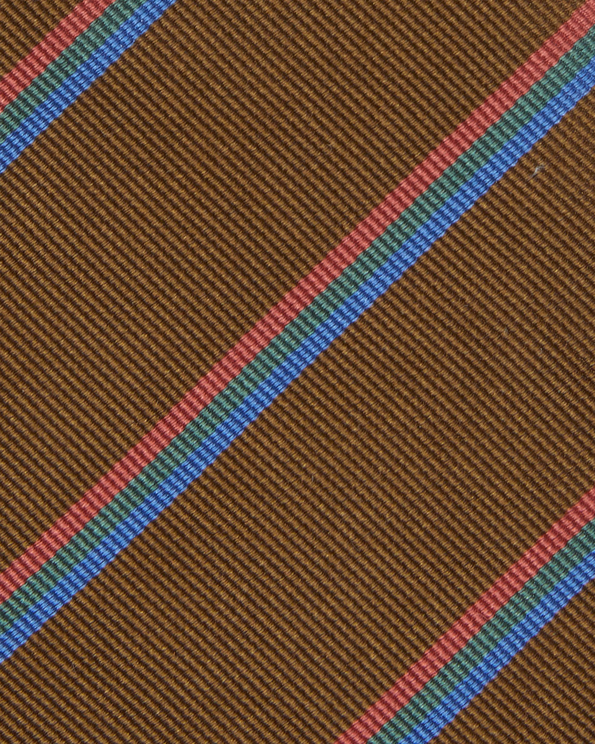 Silk Woven Tie in Havana/Blue/Green/Multi Stripe