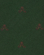 Load image into Gallery viewer, Silk Club Tie in Green/Oat Crown And Swords
