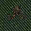 Silk Club Tie in Green/Oat Crown And Swords