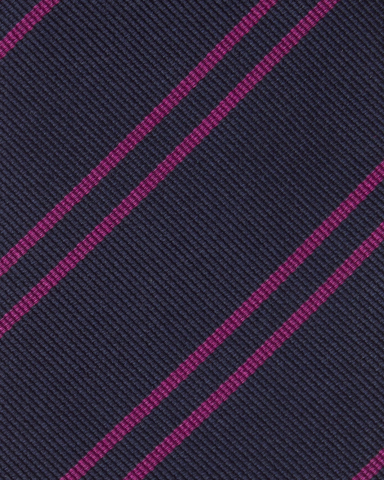 Silk Woven Tie in Navy/Berry Double Stripe