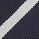 Silk Woven Tie in Midnight/Bone Bar Stripe