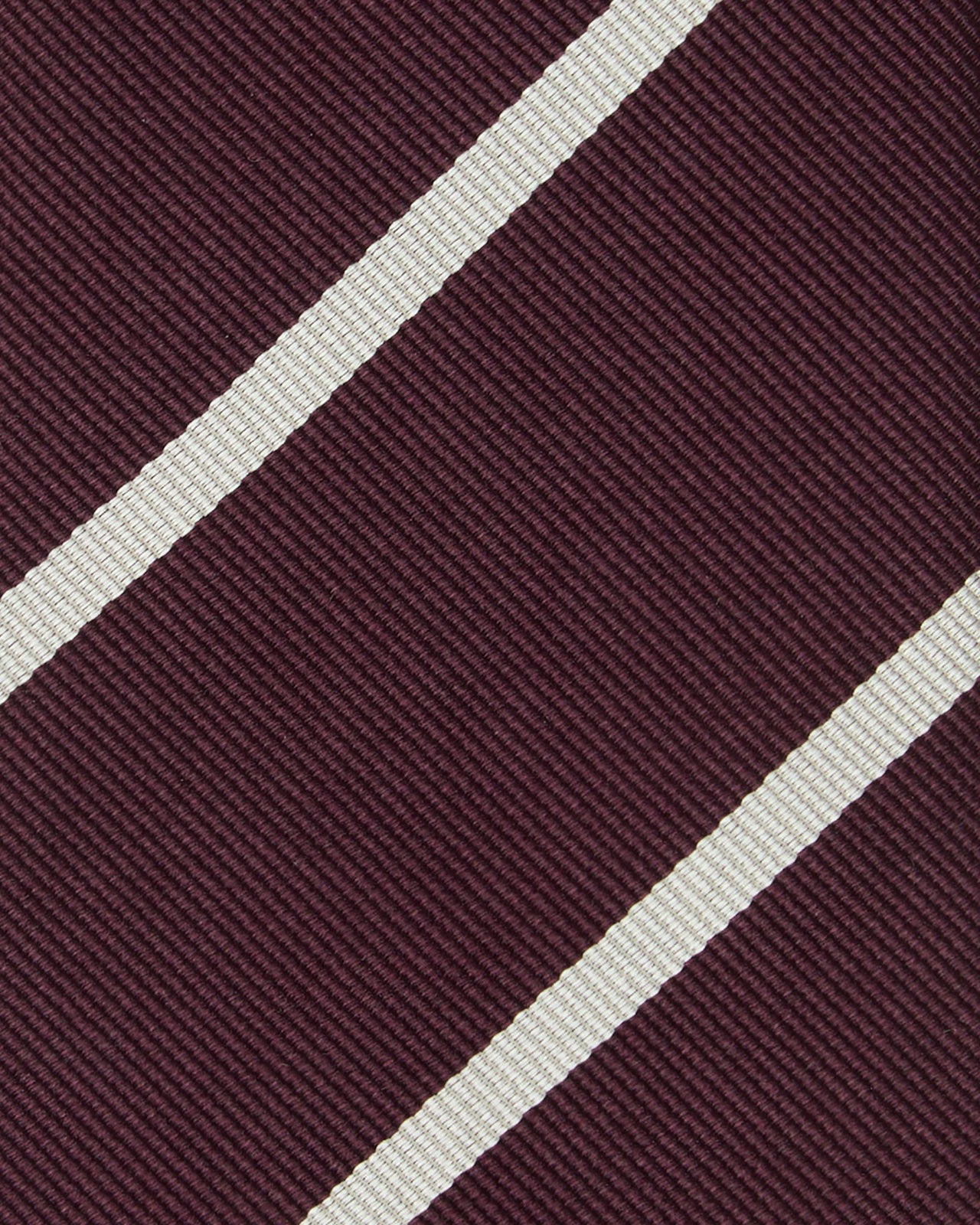 Silk Woven Tie in Burgundy/Bone Bar Stripe