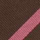 Silk Woven Tie in Chocolate/Pink Bar Stripe