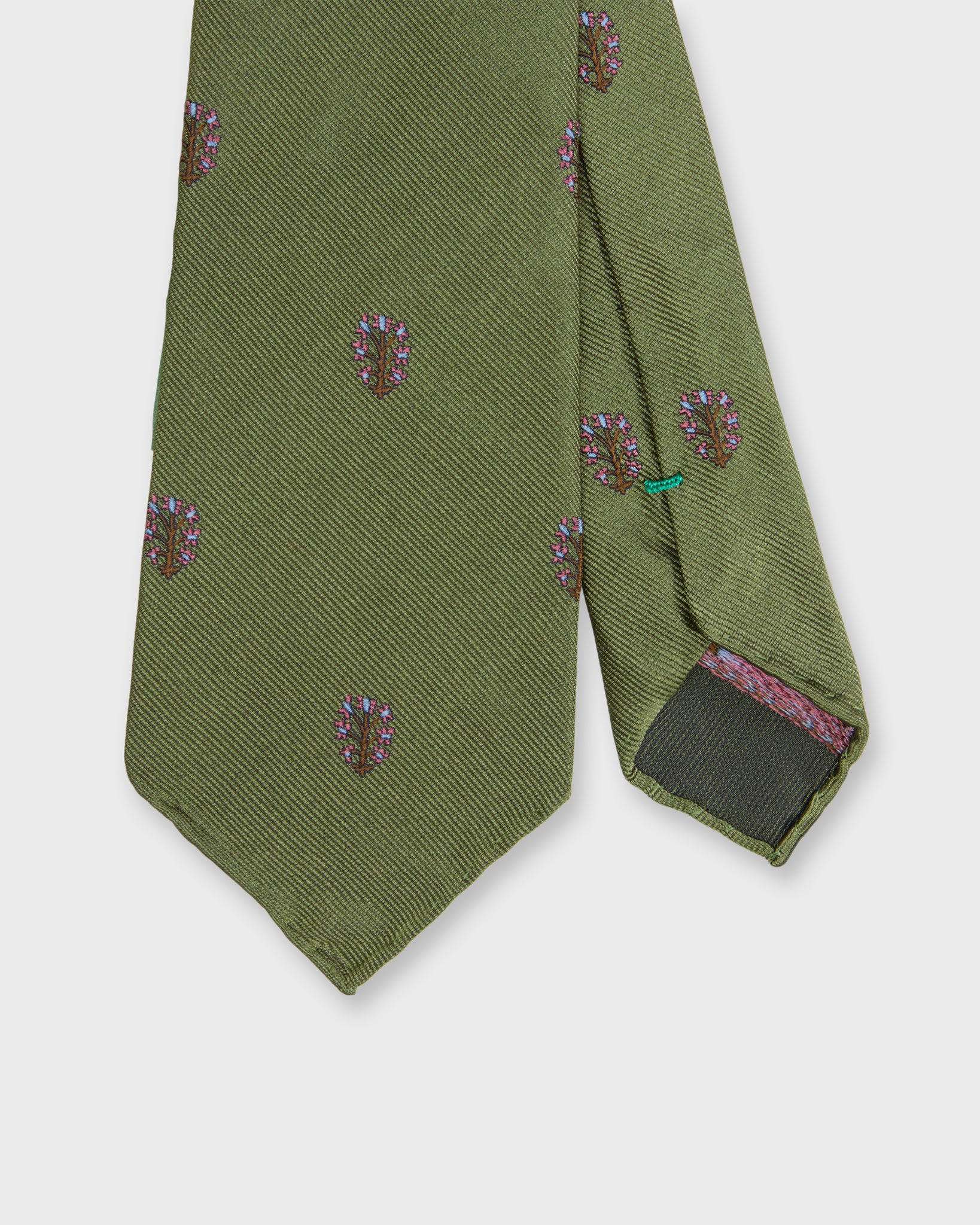 Silk Club Tie in Olive Tree of Life