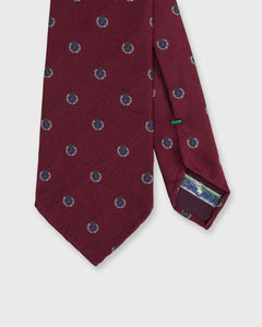 Silk Club Tie in Bourdeaux/Dutch Griffin Crest