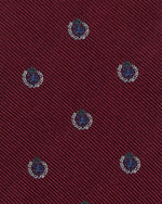 Load image into Gallery viewer, Silk Club Tie in Bourdeaux/Dutch Griffin Crest
