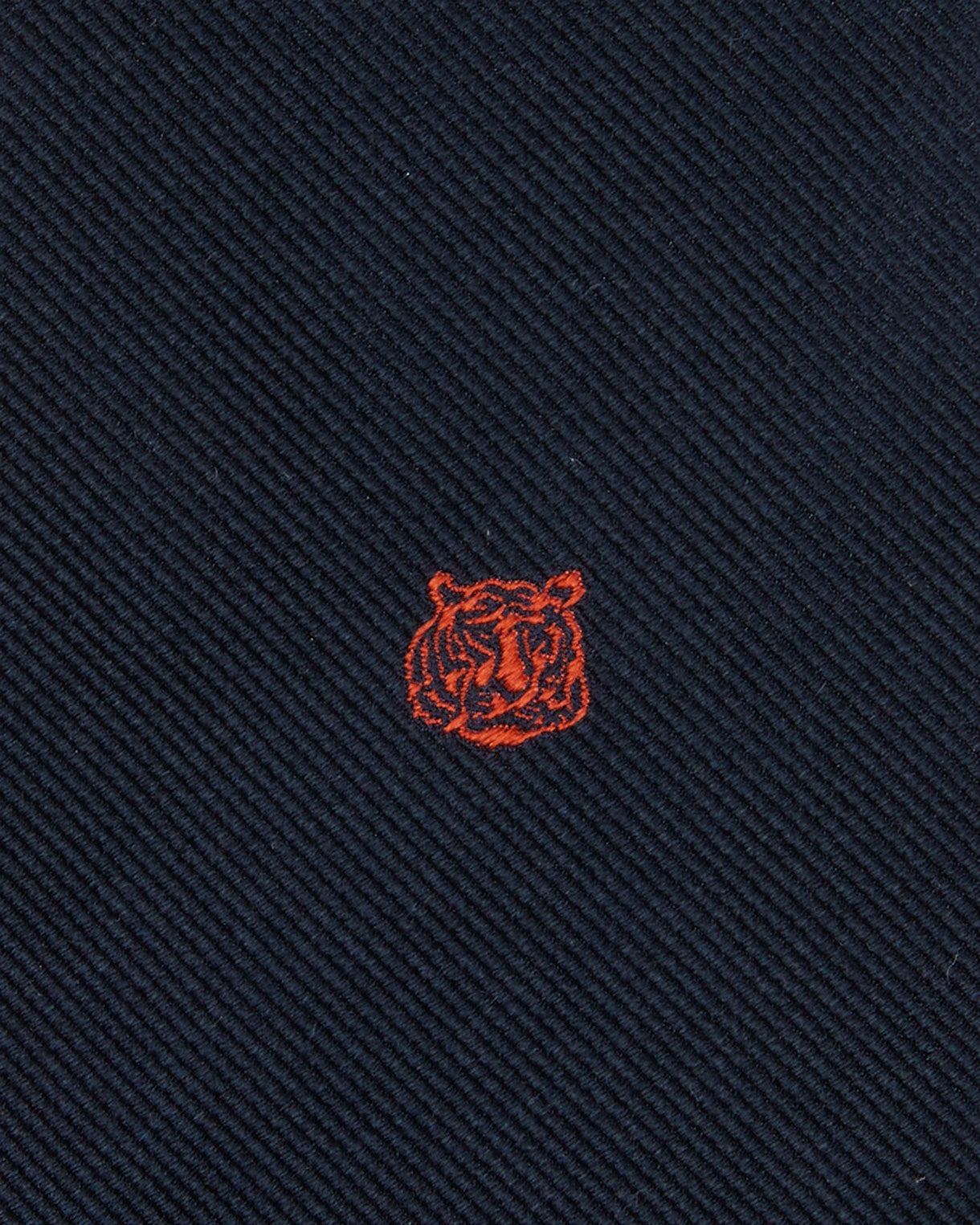 Silk Club Tie in Navy/Orange Tiger