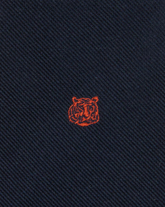 Silk Club Tie in Navy/Orange Tiger