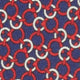 Silk Print Tie in Dark Blue/Red Link