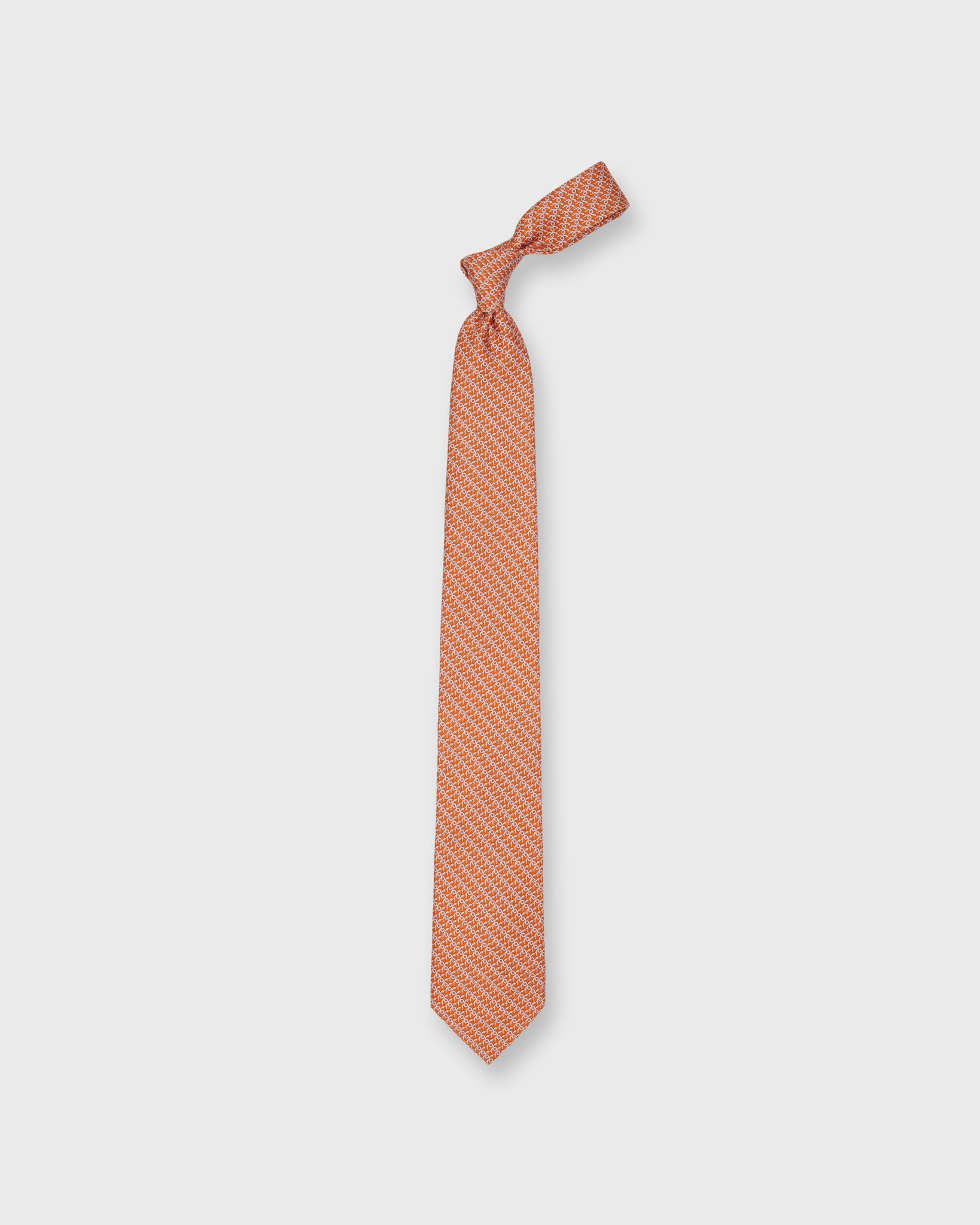 Silk Print Tie in Pink/Orange Snake