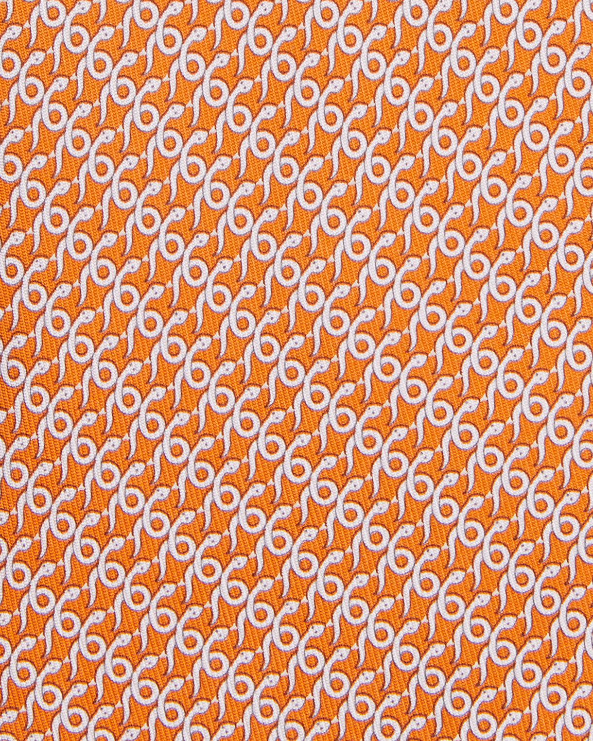 Silk Print Tie in Pink/Orange Snake