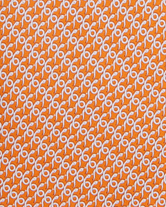 Silk Print Tie in Pink/Orange Snake