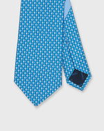 Load image into Gallery viewer, Silk Print Tie in Blue/Sky Ping Pong
