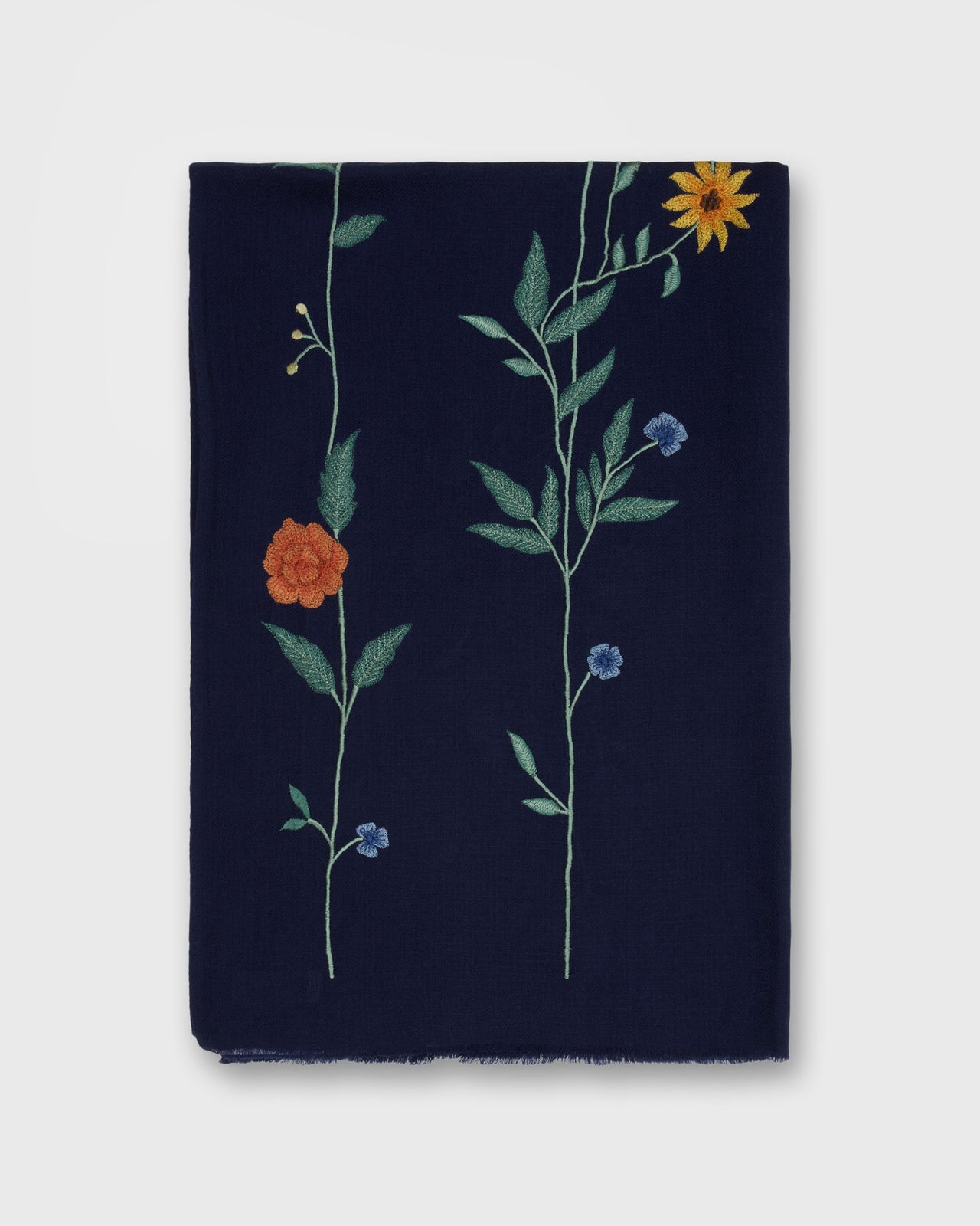Garden Glory Scarf in Navy