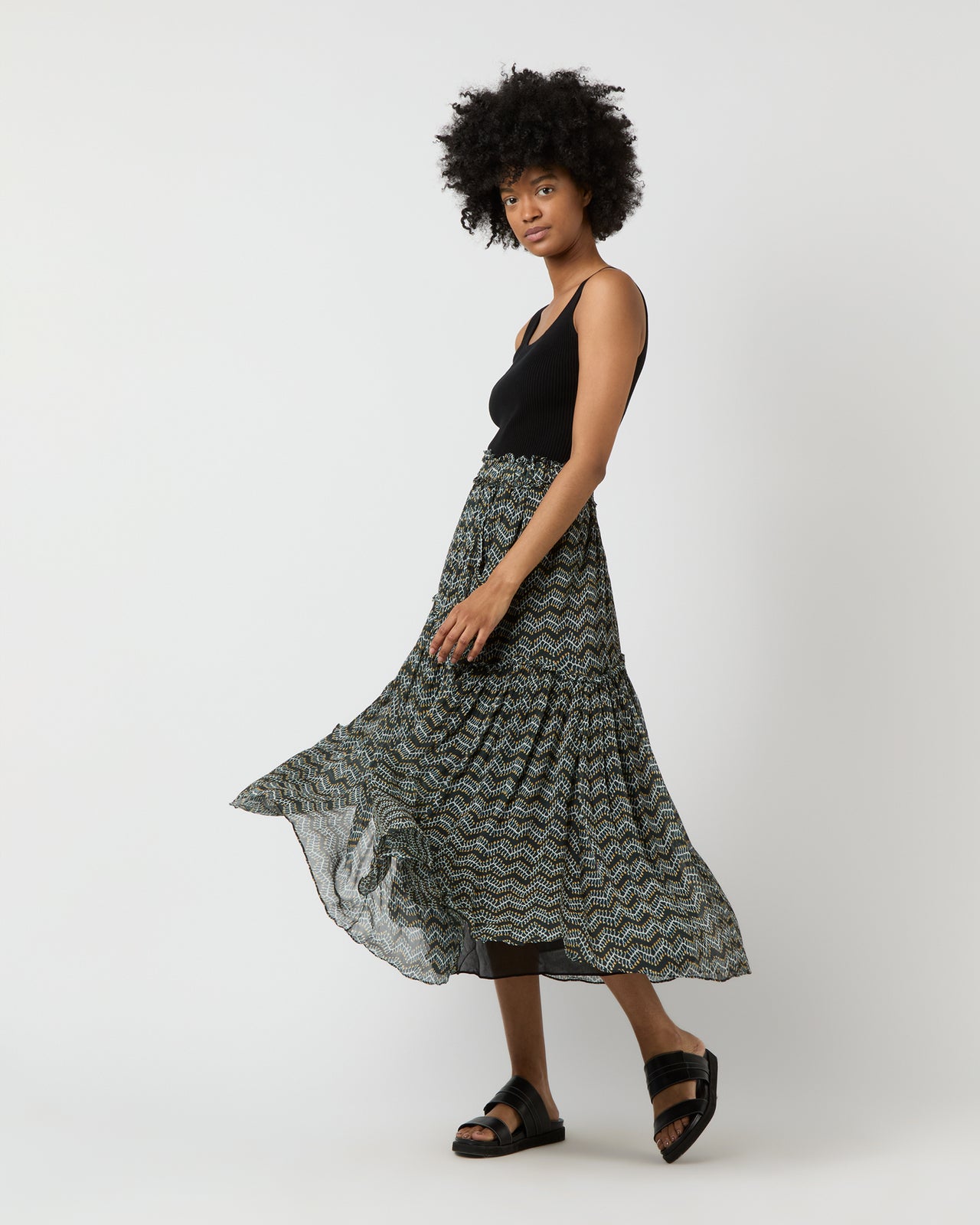 Veronique Skirt in Faded Black | Shop Ann Mashburn