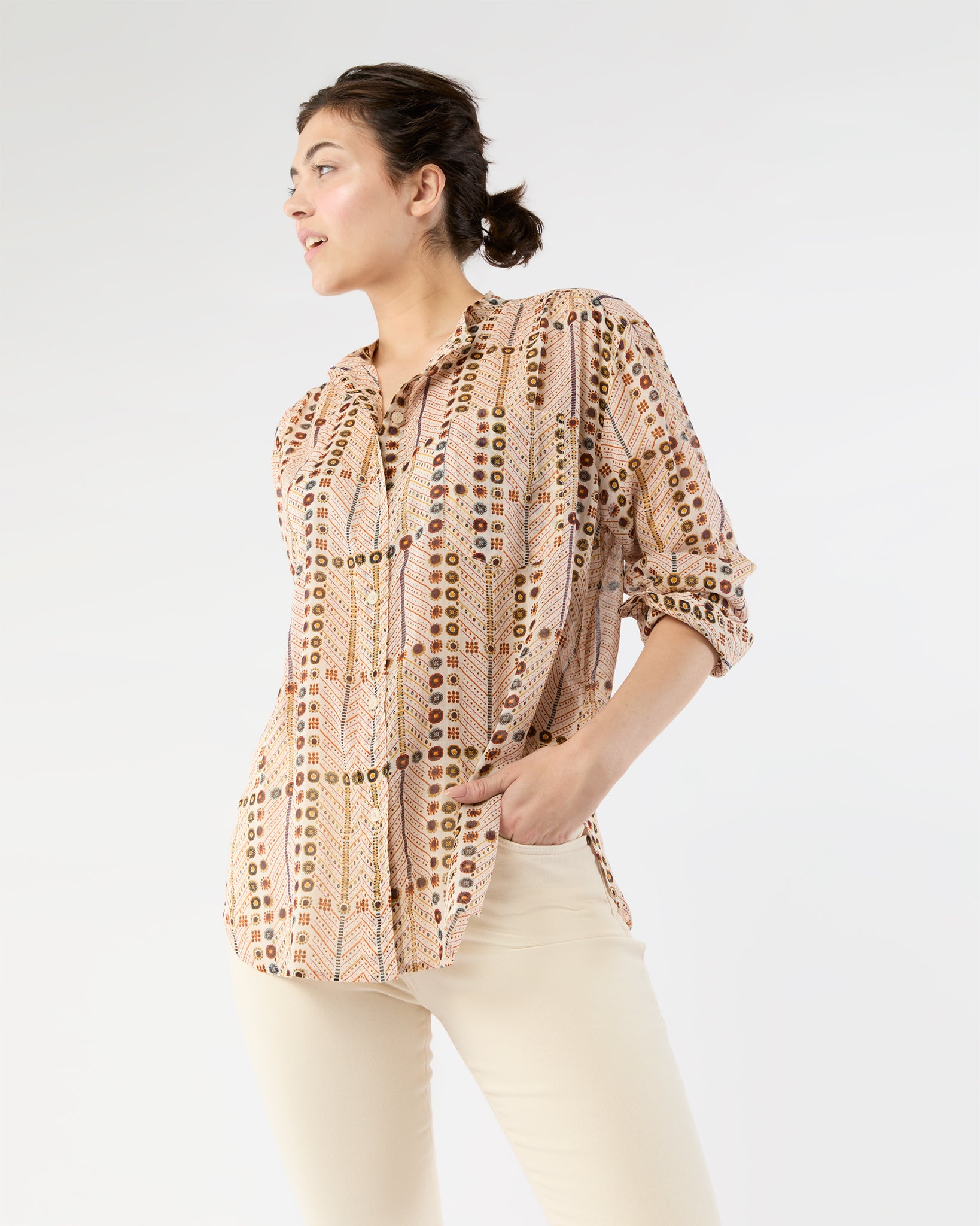 Mexika Top in Ecru
