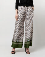 Load image into Gallery viewer, Palazzo Pant in Green Mirage Placée Silk Twill
