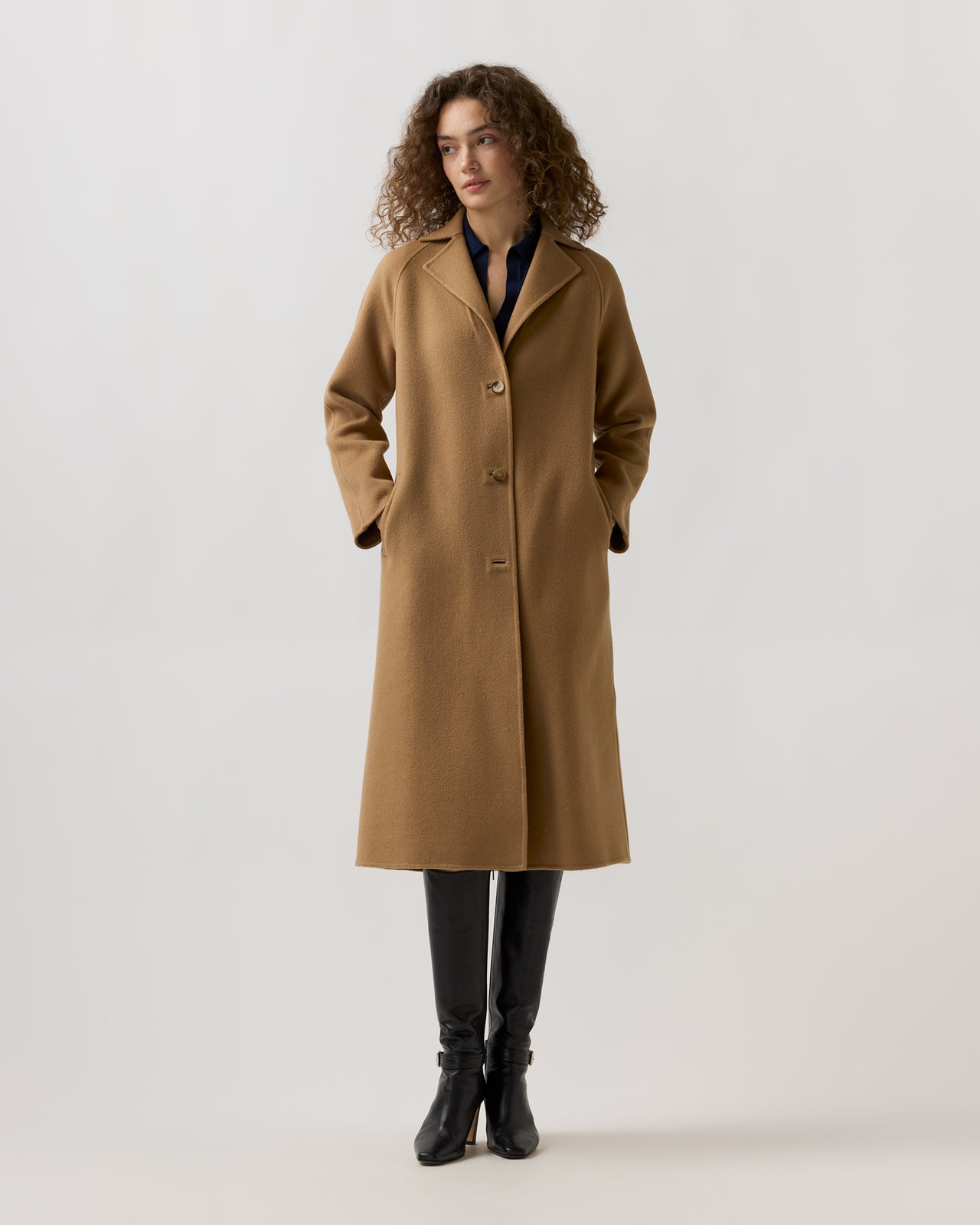 Caterina Coat in Camel Double-Faced Melton