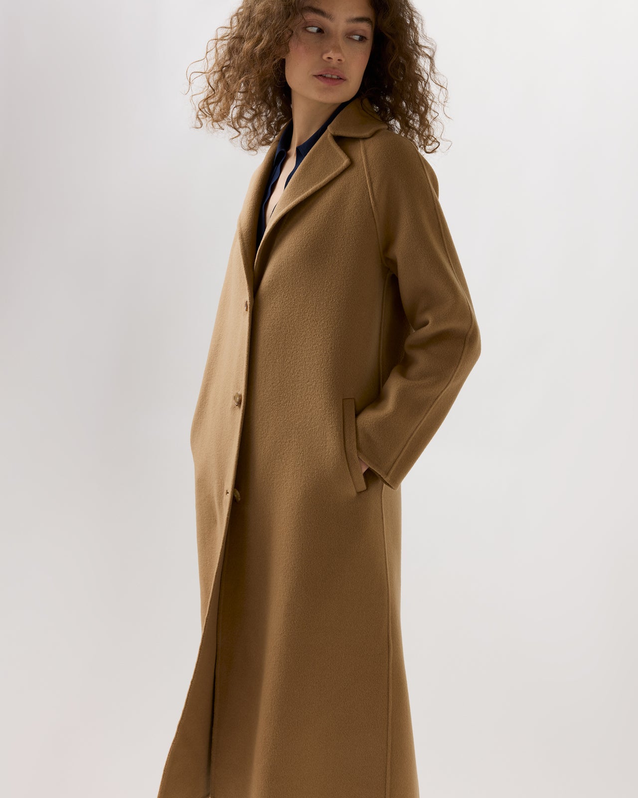Caterina Coat in Camel Double-Faced Melton