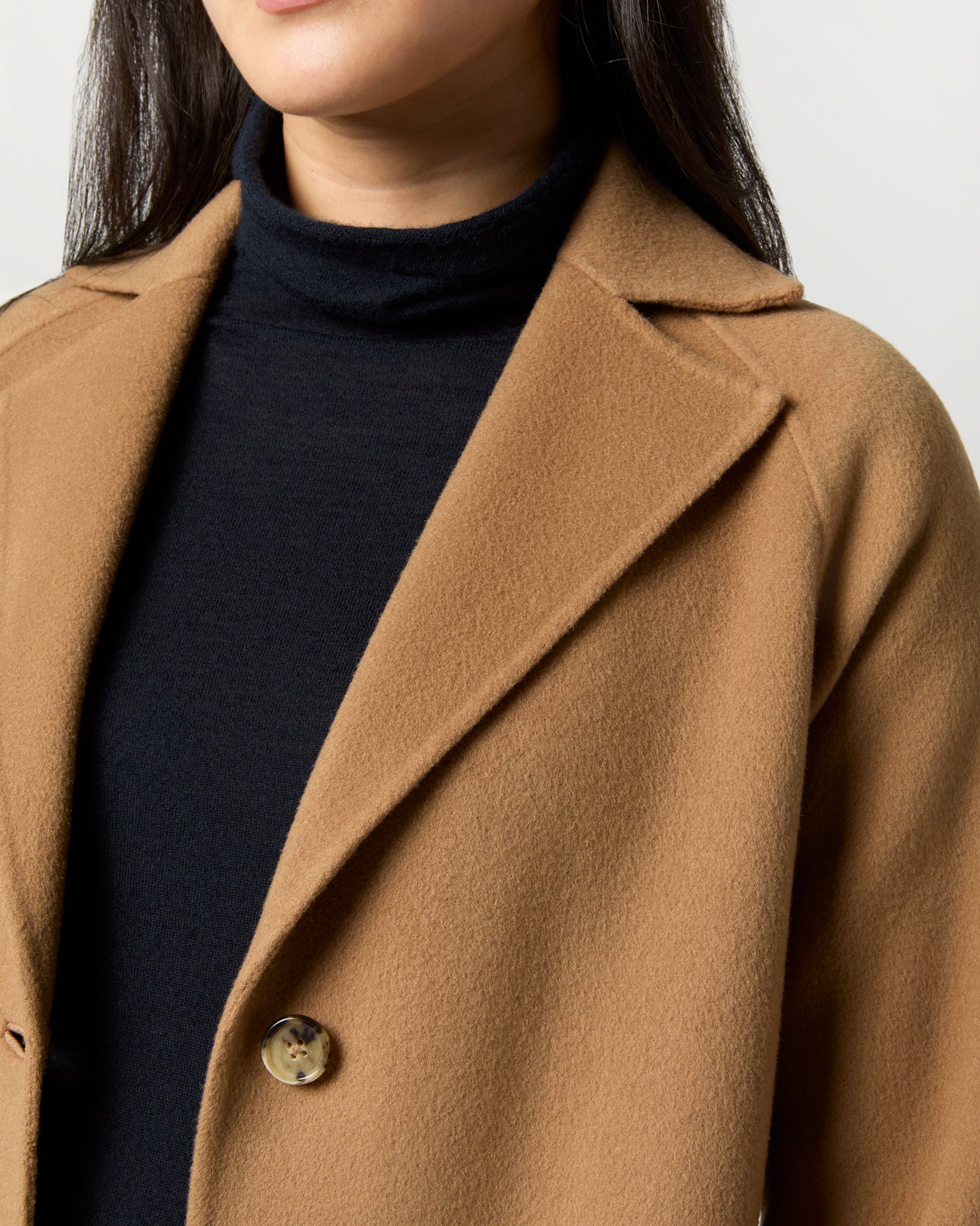 Caterina Coat in Camel Double-Faced Melton