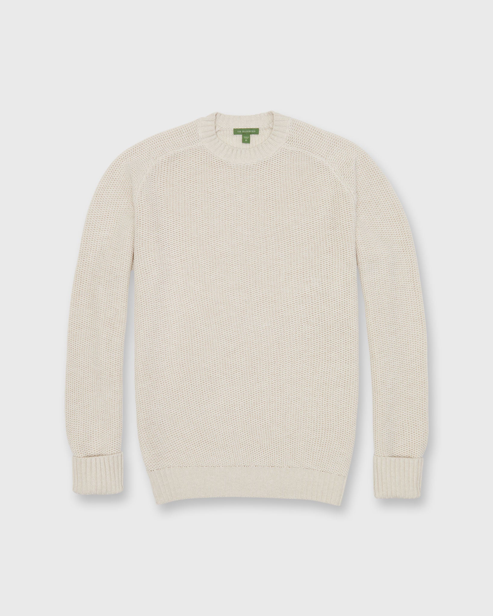 Beach Crewneck Sweater in Bone Cotton/Linen