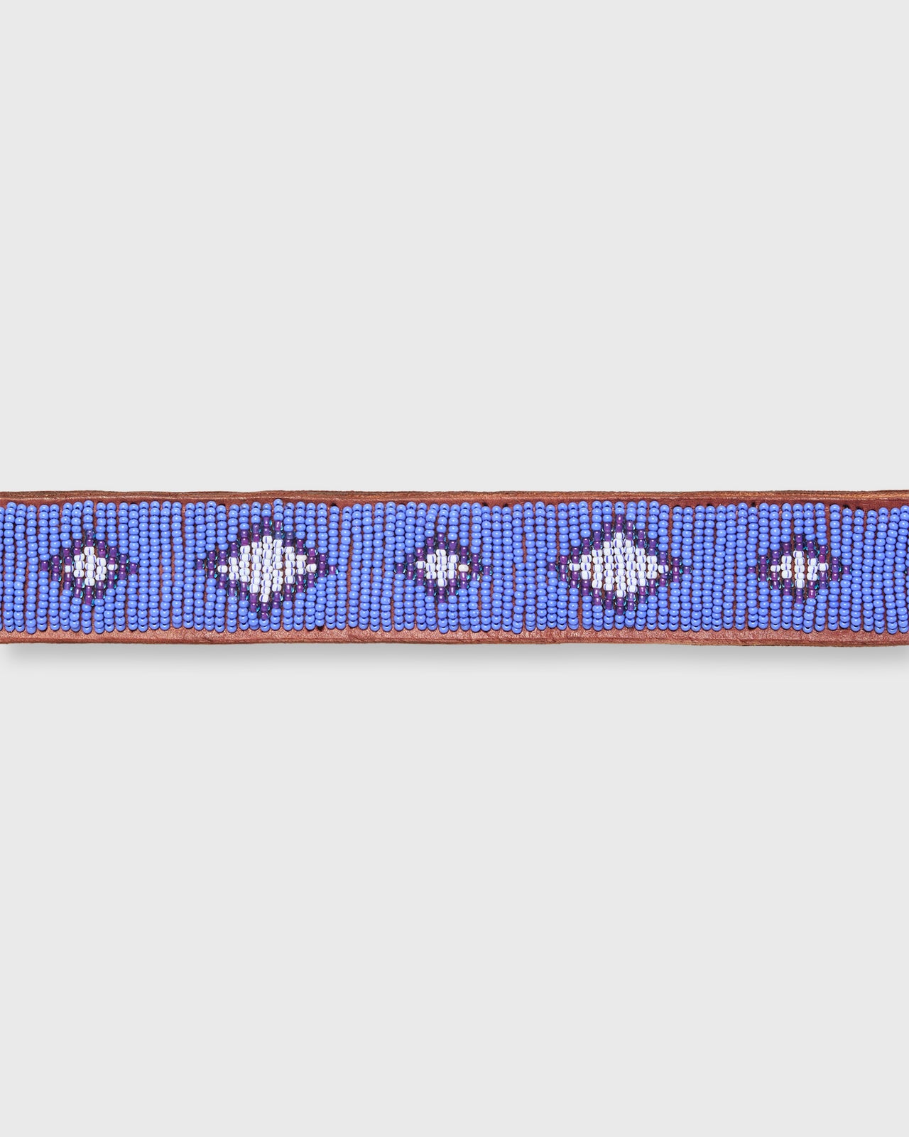 1.25" African Beaded Belt in Blue Belmasi