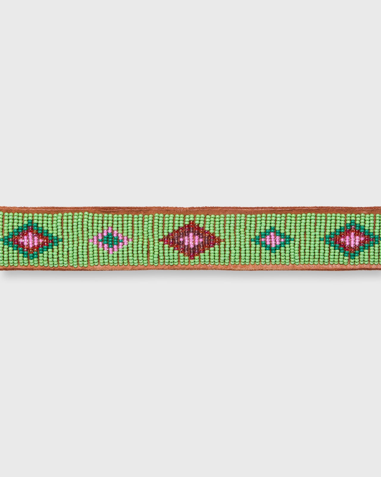 1.25" African Beaded Belt in Alo Green Belmasi