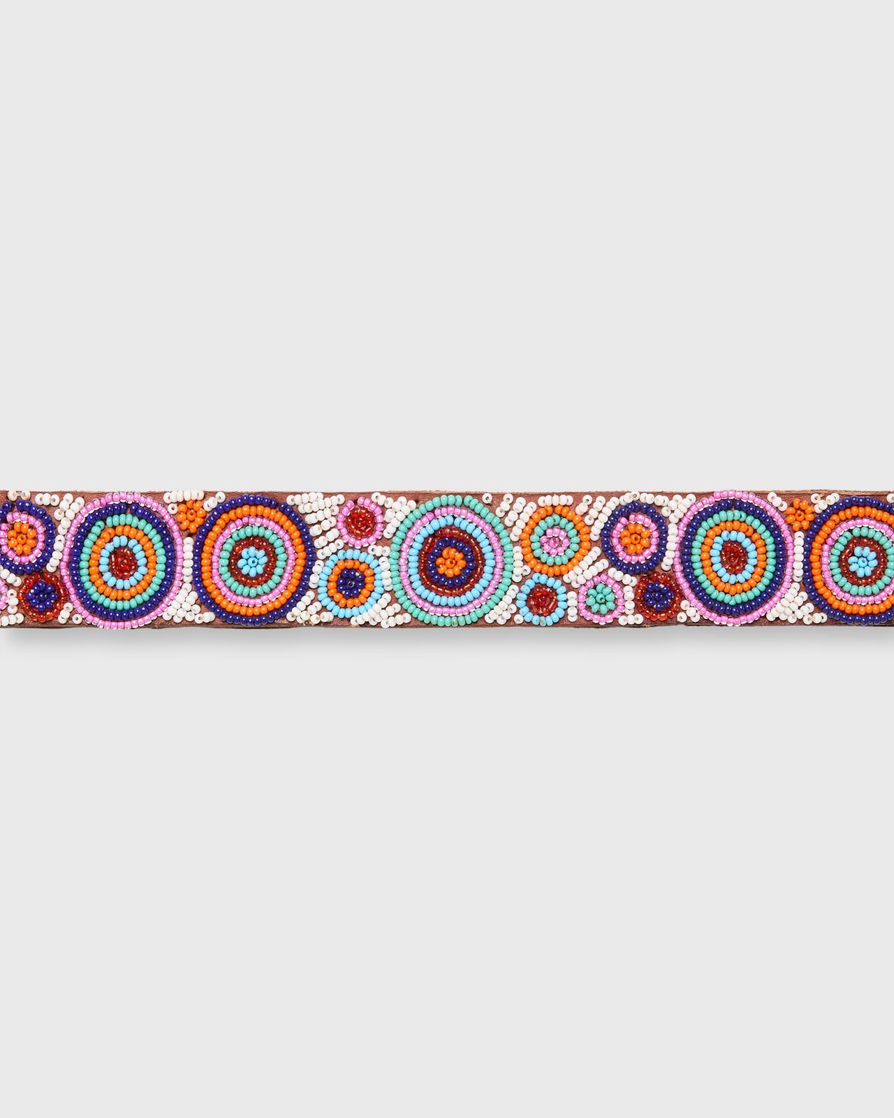 1.25" African Beaded Belt in Multi Geo