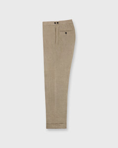 Side-Tab Dress Trouser in Flax Linen Hopsack