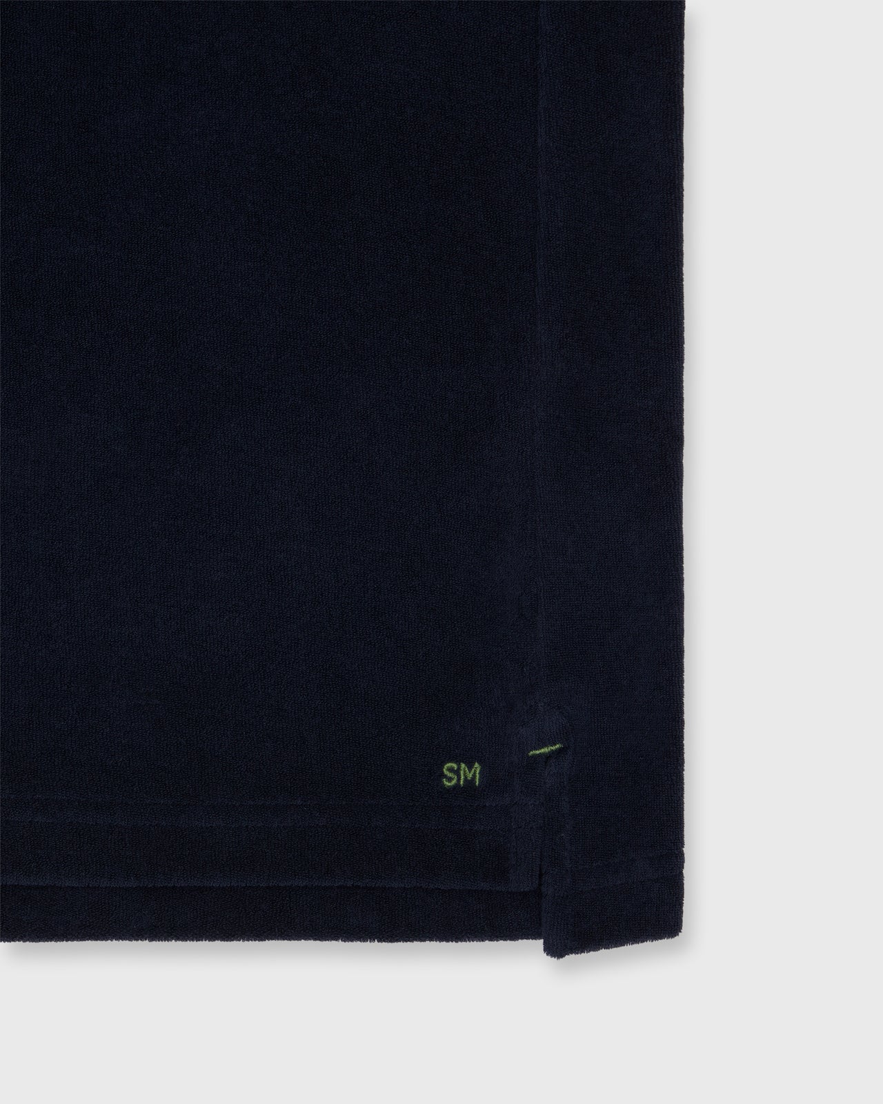 Short-Sleeved Polo in Navy Terry