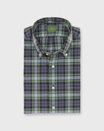 Load image into Gallery viewer, Button-Down Sport Shirt in Navy/Blue/Yellow Summer Tartan Poplin
