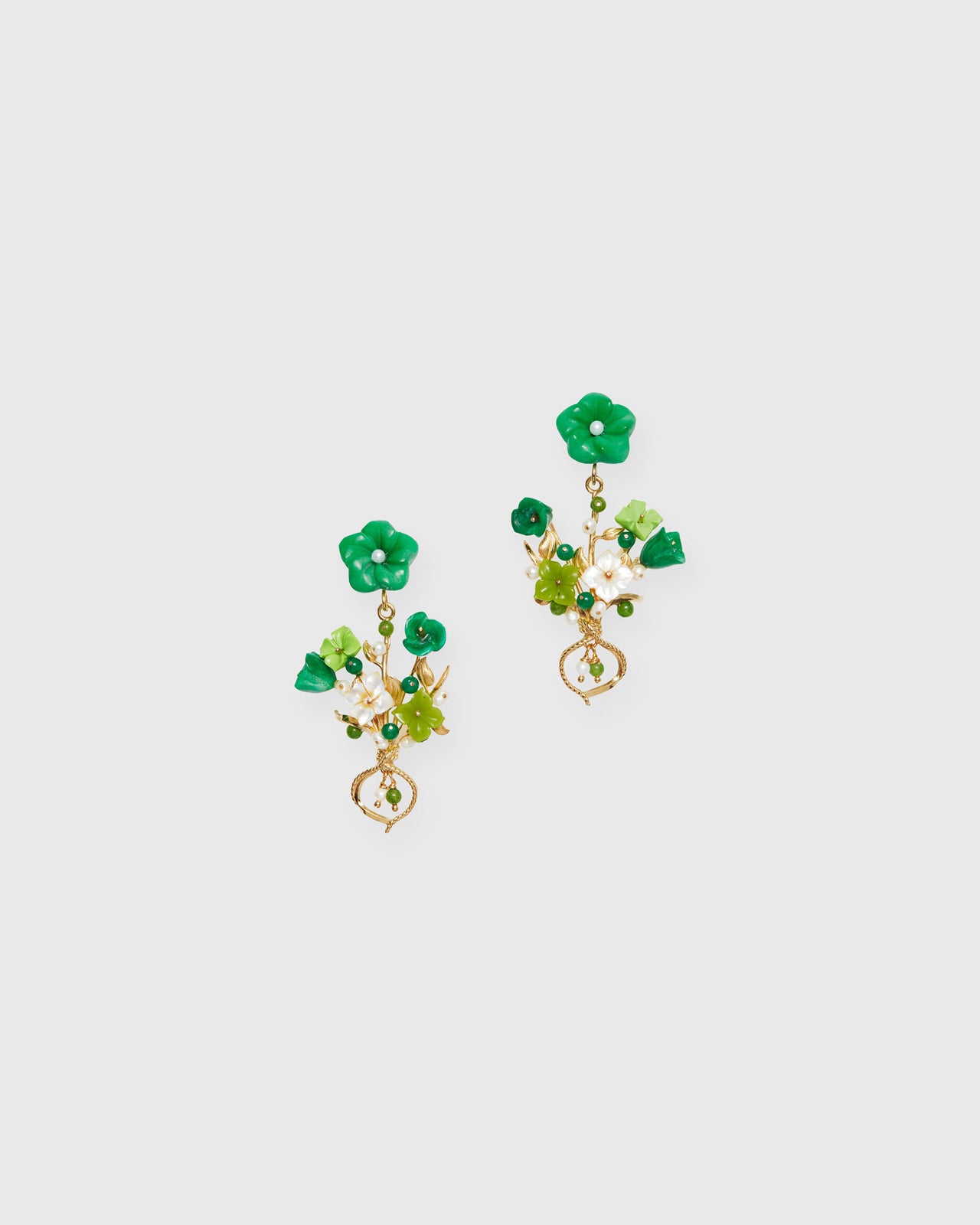 Bundle Earrings in Green