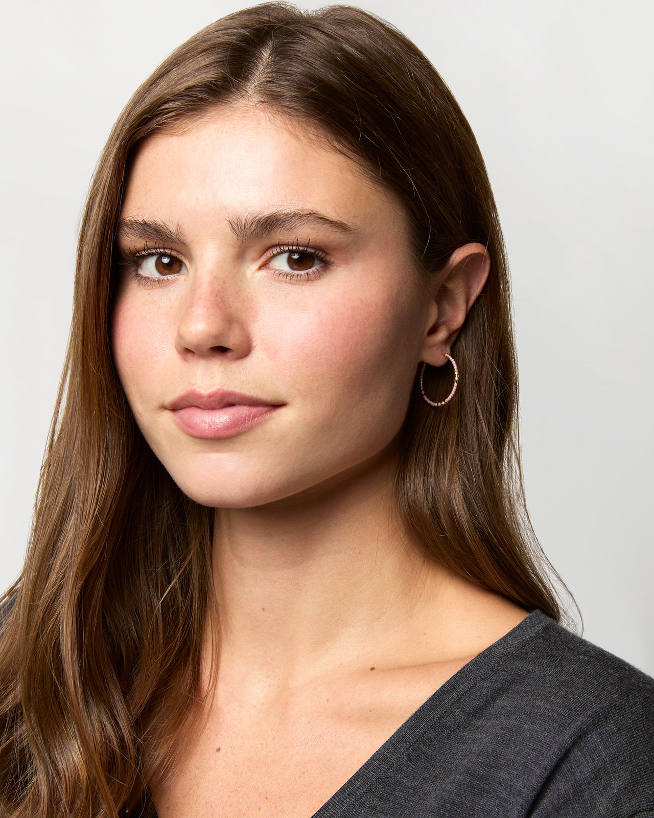 Zoe Hoop Earrings in Lilac