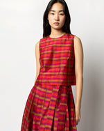 Load image into Gallery viewer, Gia Shell Top in Winter Madras Silk Shantung
