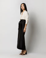 Load image into Gallery viewer, Kira Maxi Wrap Skirt in Black Silk/Wool
