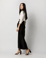 Load image into Gallery viewer, Kira Maxi Wrap Skirt in Black Silk/Wool
