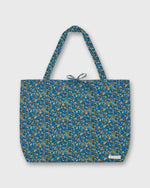 Load image into Gallery viewer, Reusable Tote Bag in Blue/Gold Dazzle Liberty Fabric
