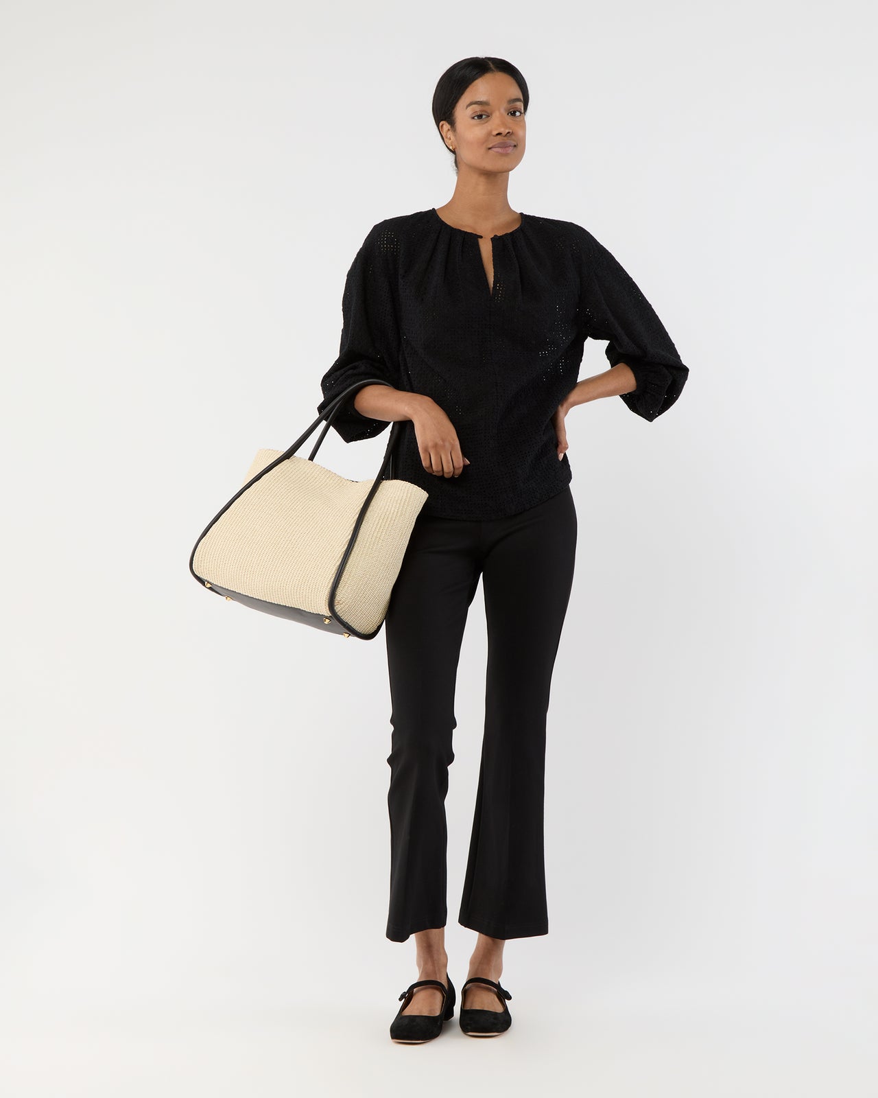 Alex Tote in Natural Raffia