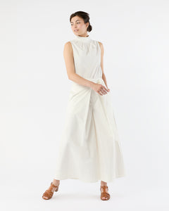 Clair Top in White Stretch Poplin