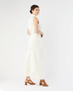 Load image into Gallery viewer, Clair Top in White Stretch Poplin
