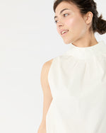 Load image into Gallery viewer, Clair Top in White Stretch Poplin
