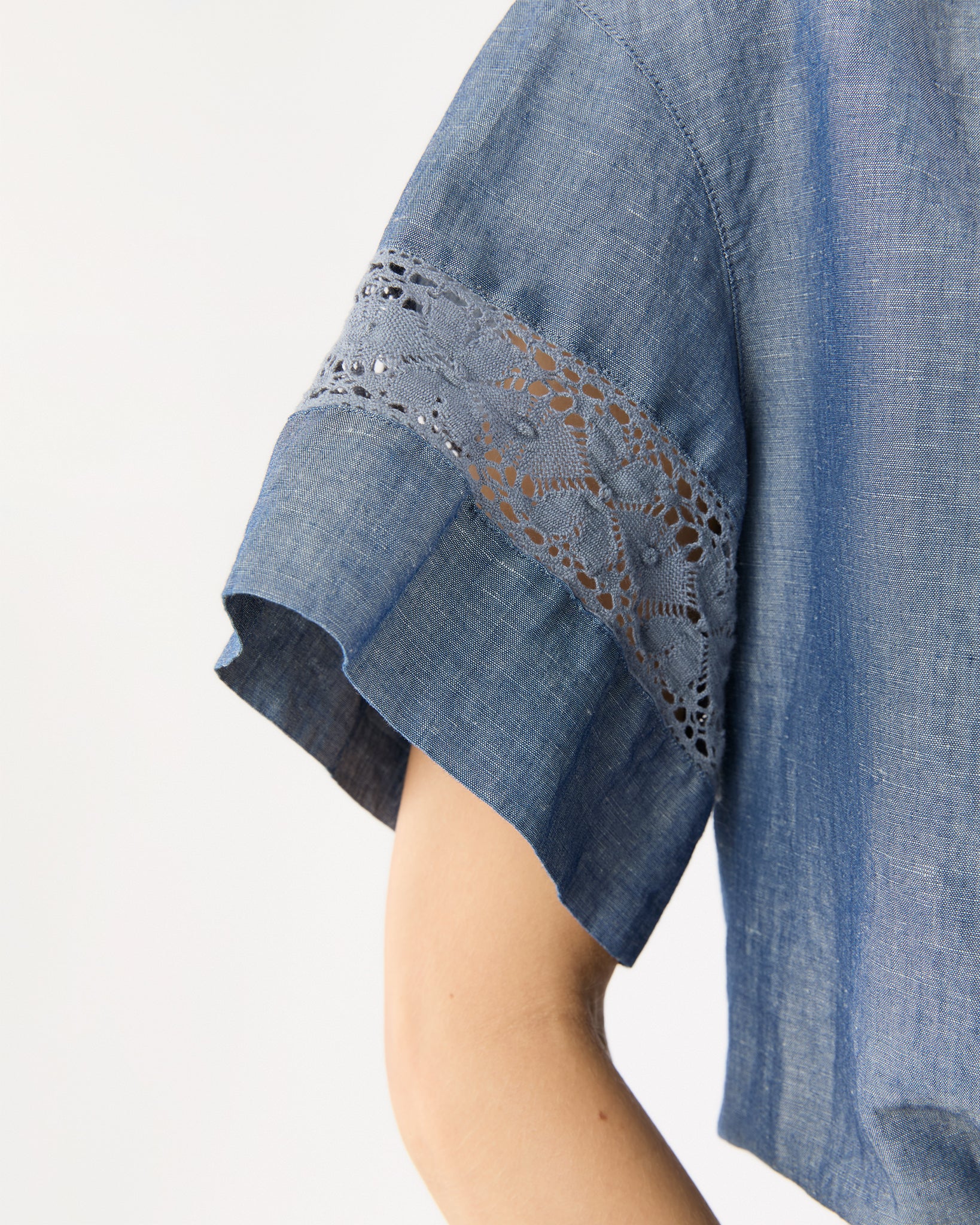 Estee Top in Indigo Cotolino Chambray