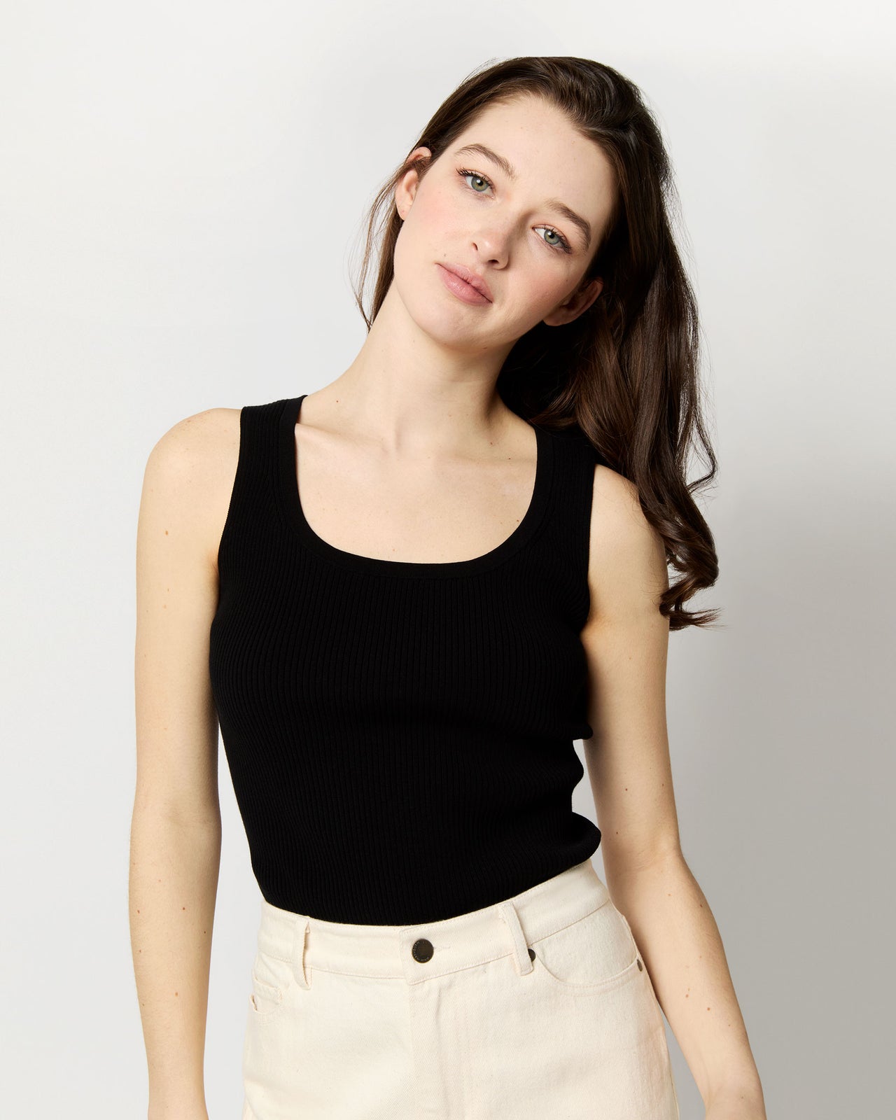 Nia Shell in Black Ice Cotton