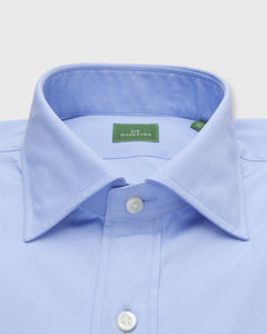 Spread Collar Dress Shirt in Blue Poplin