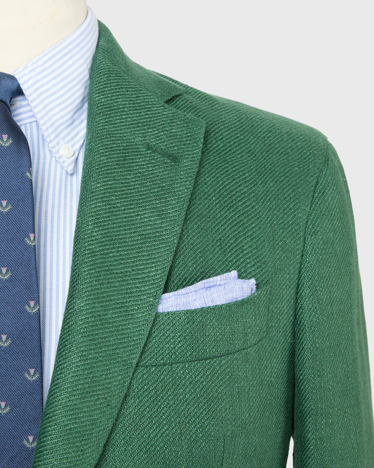 Kincaid No. 2 Jacket in Green Linen Hopsack
