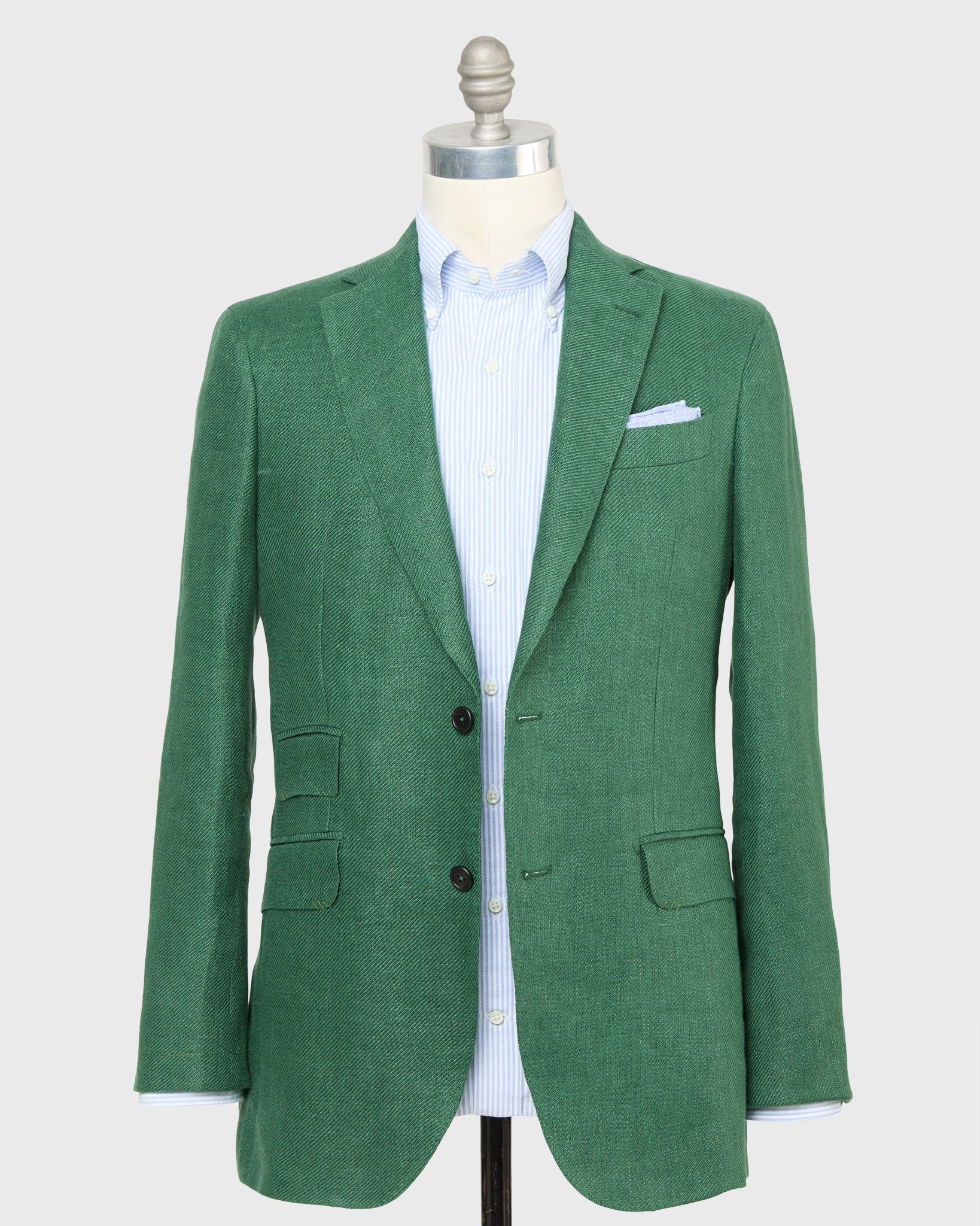 Kincaid No. 2 Jacket in Green Linen Hopsack
